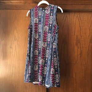 High neck soft mini dress